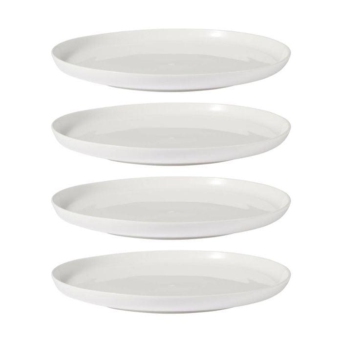 4x Maxwell & Williams White Basics Porcelain High Rim Plate Dinnerware 20.5cm