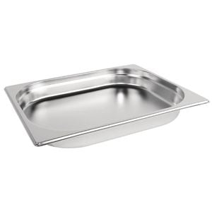 Vogue Gastronorm Tray Stainless Steel 1/2 Gn 20mm Commercial Kitchen Food Storage