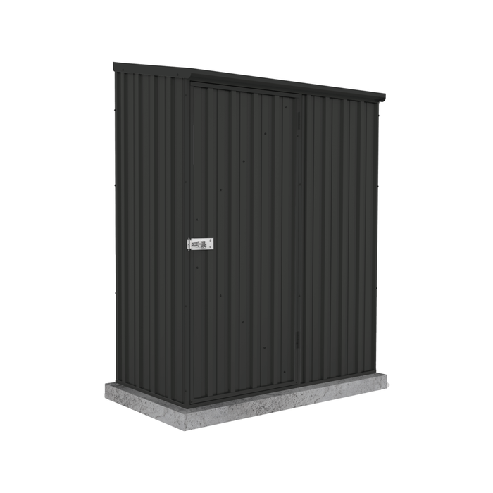 Absco Sheds 1.52 x 0.78 x 1.95m Space Saver Single Door Garden Shed - Monument