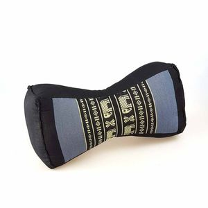 Handmade Bone Shape Neck Pillow - Thai Meditation Cushion Filled with Organic Kapok