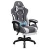 ALFORDSON Massage Gaming Chair Fabric Light Grey