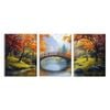 3pcs Mysterious Stone Bridge Print 100% Australian Made 3 x 40x60cm (Metal Print)