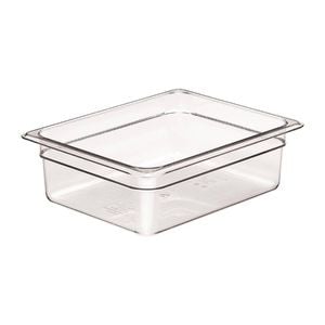 Cambro Gastronorm Pan Polycarbonate Clear 1/2 100mm Commercial Kitchen Food Storage