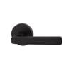 Schlage Matte Black Medio Plus Series Rivera Dummy Lever with QuickFix