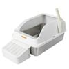 Pawz Stainless Steel Cat Litter Box High Sided Easy Clean White