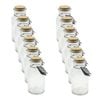 12PK Glass & Co Courtney Push Cork Lid Round Storage Bottle Jar 570ml Clear