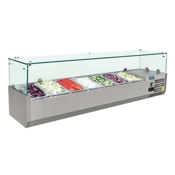 Polar G-series Countertop Prep Fridge 7x 1/4gn - Countertop Prep Fridges (g609-a)