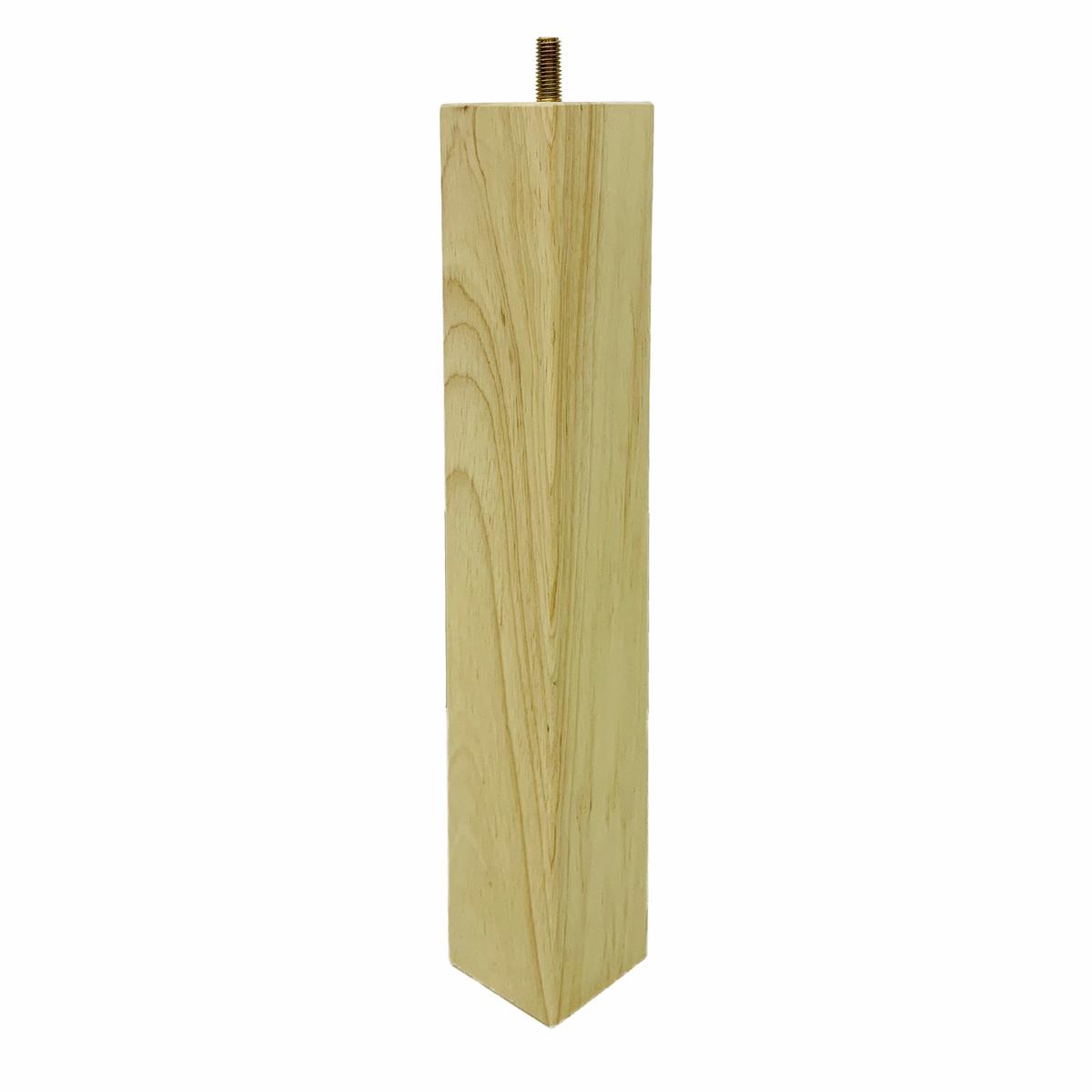 Adoored 53 x 53 x 360mm Raw Wood Square Furniture Leg - Bunnings Australia