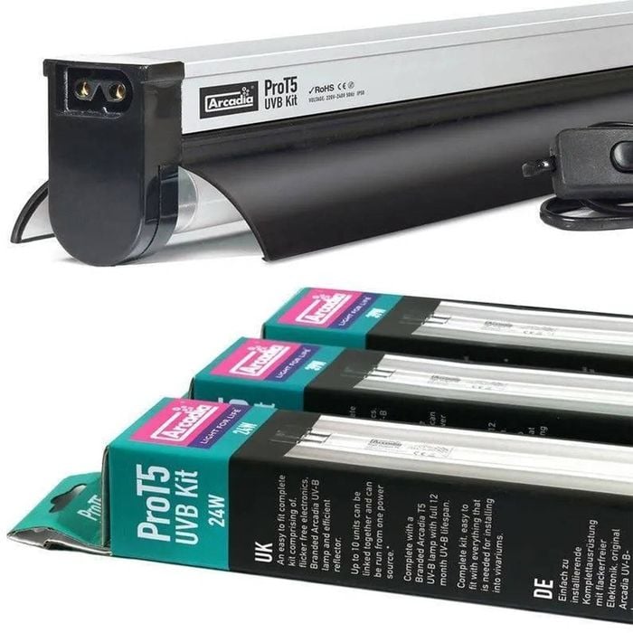 Arcadia Pro T5 12% UVB 24w Reptile Lighting Kit - Bunnings