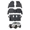 AUSGO 3-Row Set Car Floor Mats for Toyota Fortuner Auto Trans 2015-Onwards Floor Liners