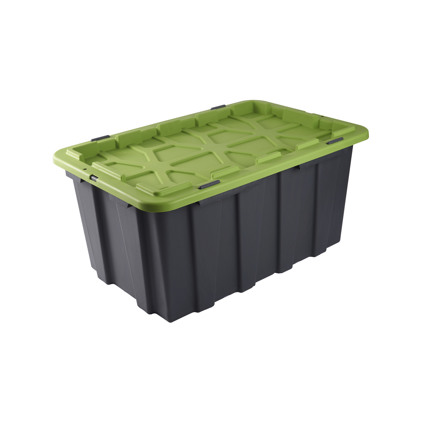 Montgomery 100L Grey and Green Heavy Duty Storage Container with Clip Lid product image