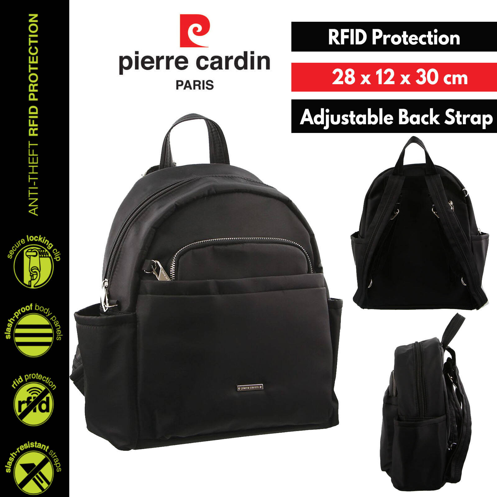 Pierre cardin anti theft backpack hotsell