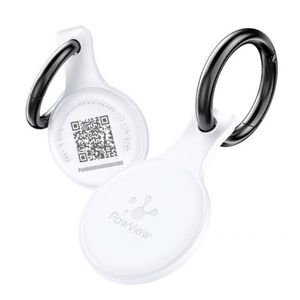 Pawview Anti-loss Nfc & Qr Code Pet Id Tag, Smart Silent Silicone Pet Tag For Dog And Cat - White
