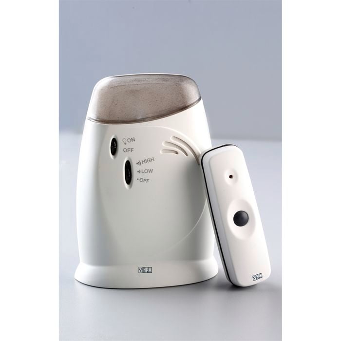 HPM Wireless Battery Operated Door Chime with Flash White