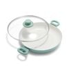 Greenlife 28cm Aluminium Soft Grip Grill Pan Home Kitchen Cookware Turquoise