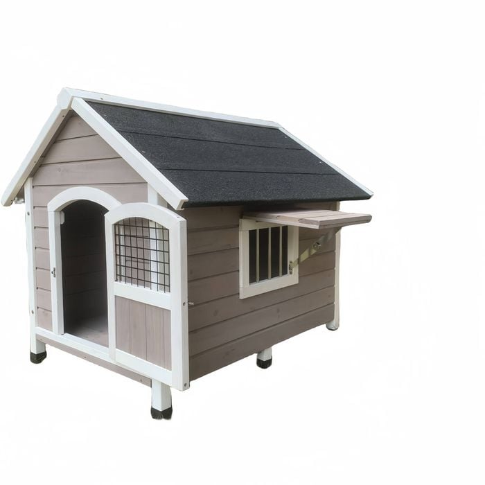 Yes4pets L Timber Pet Dog Kennel House Puppy Wooden Timber Cabin