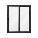 Polar 2145 x 1810mm Sliding Door with Bonus Flydoor - Black