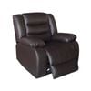 Single Seater Recliner Sofa Chair In Faux Leather Lounge Couch Armchair in Brown