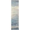 The Rug Connection Urban 563 Blue 400x76cm - Large Runner Printed And Hand Carved Indoor Rug