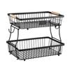 5-Star Chef 2 Tier Fruit Basket Bowl Detachable Kitchen Food Storage Stand Organiser