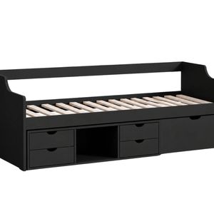Herb Daybed with Drawers - Black