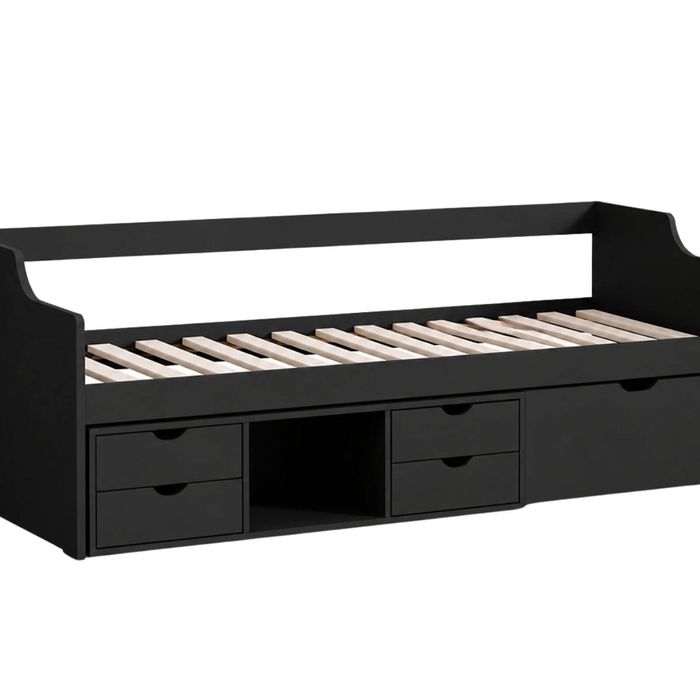 Herb Daybed with Drawers - Black