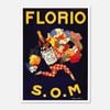 Galrie Vintage Florio Marsala Wine Advertising Poster Art Print for Home Decor, Poster Only, 70 x 100cm (28 x 40inch)