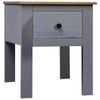 vidaXL Solid Wood Pine Bedside Cabinet Grey Panama Range Bed Stand Sideboard