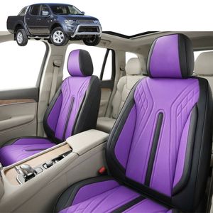 Australian Goose Front Seat Covers for Mitsubishi Triton Double Cab 2006 - 2015 (ML MN) - PU Leather, Purple (2pc)