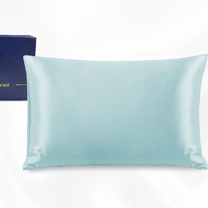 Luxor Crown Aqua One Piece 100% Pure Two-Side Silk Mulberry Pillowcase
