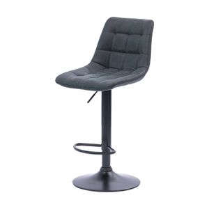 2pc Urban Style Harry Bar Stool Set Gas Lift Chair Black Metal & PU