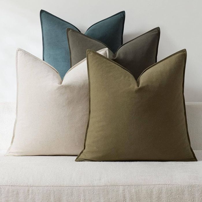 Gioia Casa 4-Pack Linen-Cotton Blend Cushion Covers 45x45cm - Mixed Green