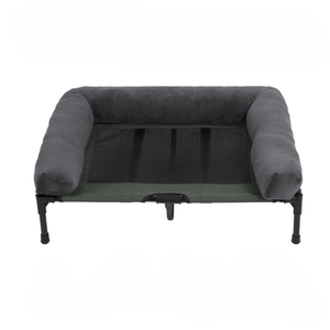 P&P Gray Elevated Dog Bed With Bolster Support And Sturdy Iron Frame