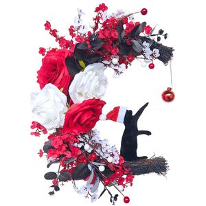 Lifebay Gothic Black Cat Victorian Wreath Door Hanging