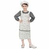 Girls Grandma Old Lady Costume Victorian Schoolgirl 100 Days Party Halloween 10-12 Years Old