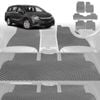 6D Diamond Car Floor Mats for Honda Odyssey 2014-2020 7 Seater ViL-Ultimate Set-Grey-Outback GT