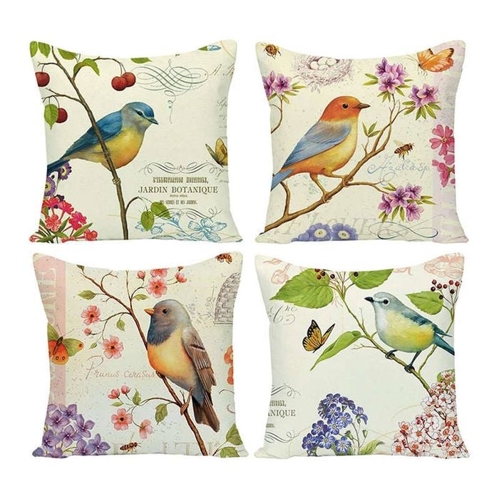 Catzon 4 Pcs Decorative Throw Pillow Covers with HD Printing for Home Decor