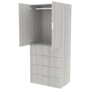 Lugna 2048 x 900 x 580mm Mist 2 Door 4 Drawer Wardrobe Unit