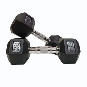 Morgan Rubber Hex Dumbbells - Pair [7kg]