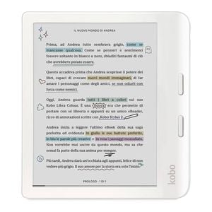 Kobo Libra Colour Digital Text Reader - White [n428-ku-wh-k-ck]