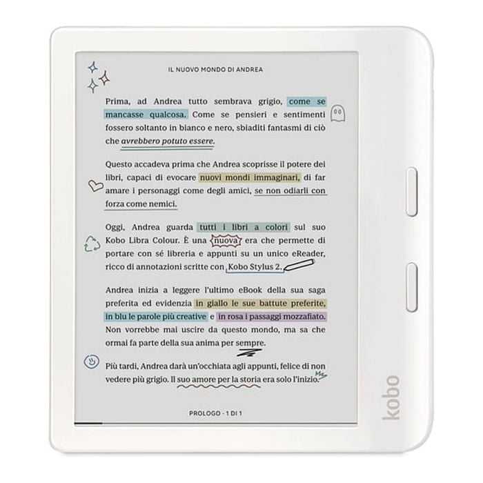 Kobo Libra Colour Digital Text Reader - White [N428-KU-WH-K-CK]