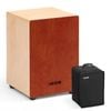 VEVOR 305 x 305 x 430 mm Cajon Box Drum Red with Internal Snare Wires Wooden Travel Bag