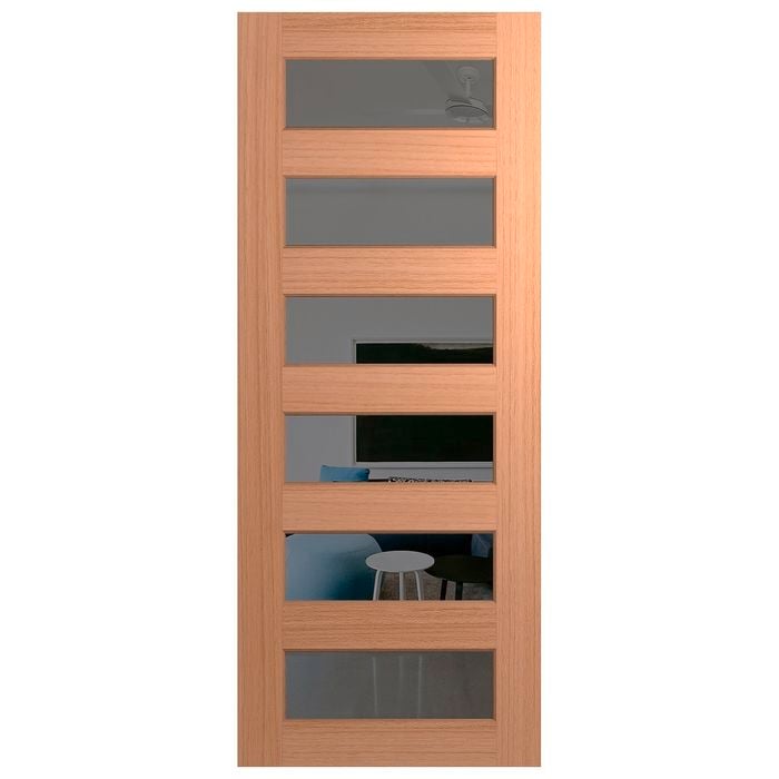 Hume 2040 x 820 x 40mm Entrance Door SPM Savoy Grey Tint Glass XS26