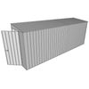 Build-A-Shed 1.2 x 5.2 x 2.0m Skillion No Side Doors Shed - Zinc