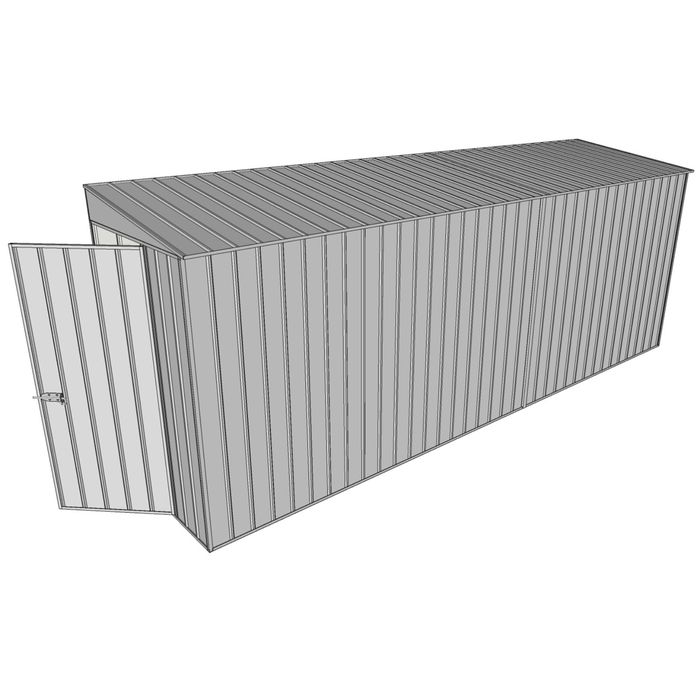 Build-A-Shed 1.2 x 5.2 x 2.0m Skillion No Side Doors Shed - Zinc