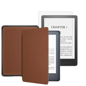 Stylepro, Combo Kindle Paperwhite 6.8” Case With Hand Strap And Screen Protector, Brown
