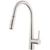 Foreno E-Steel Gooseneck Pulldown Brushed Nickel Sink Mixer