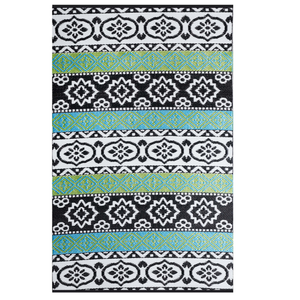 Fab Habitat 150x238cm Multicoloured Indiana Scandinavian Recycled Plastic Outdoor Rug