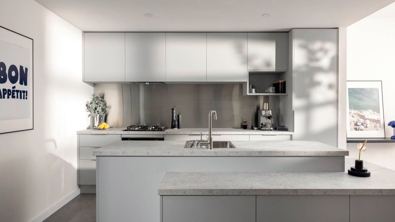 Warmth and depth with crisp whites is a kitchen design trend you’ll want to tell your clients about.