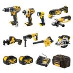 DeWALT 18V XR 4.0Ah 9 Piece Combo Kit DCZ901M2-XE